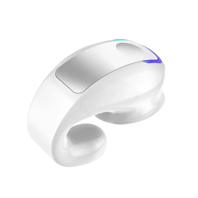 Clip-On Bone Conduction Wireless Headphones – Bluetooth TWS Sports Earphones with Microphone