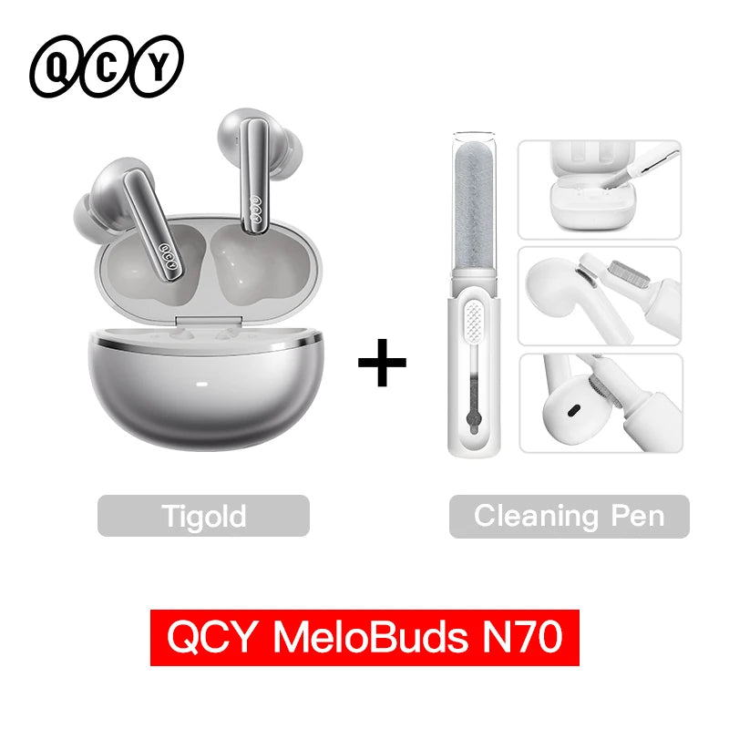 QCY MeloBuds N70 Wireless Earbuds – Adaptive ANC, Bluetooth 6.0, LDAC Hi-Res Audio & 50-Hour Battery