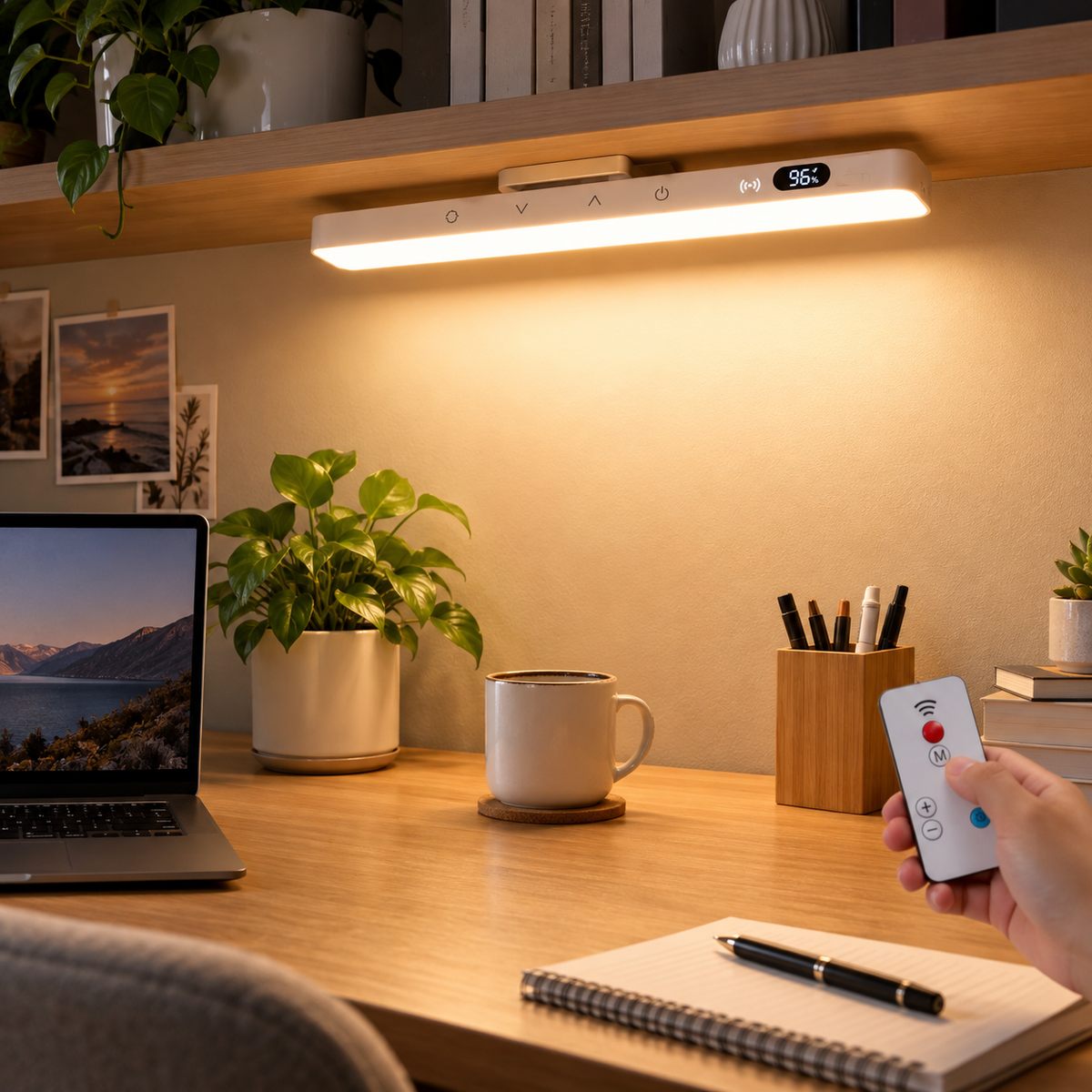 Magnetic USB Rechargeable LED Table Lamp – 5-Color Dimmable Reading & Night Light