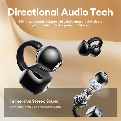 Lenovo RS119 Pro Open-Ear Ear Clip Earbuds – Bluetooth 6.0 Wireless Sports Headphones with Touch Controls