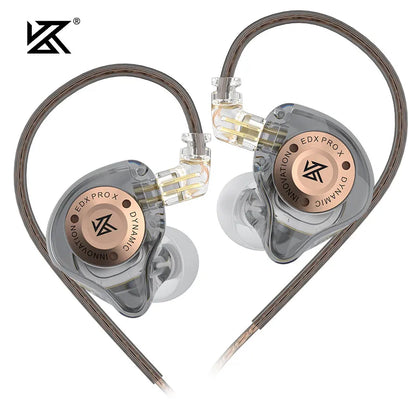 KZ EDX PRO X IEM Earphones – Wired HiFi In-Ear Monitors with 10mm Dynamic Driver & Microphone