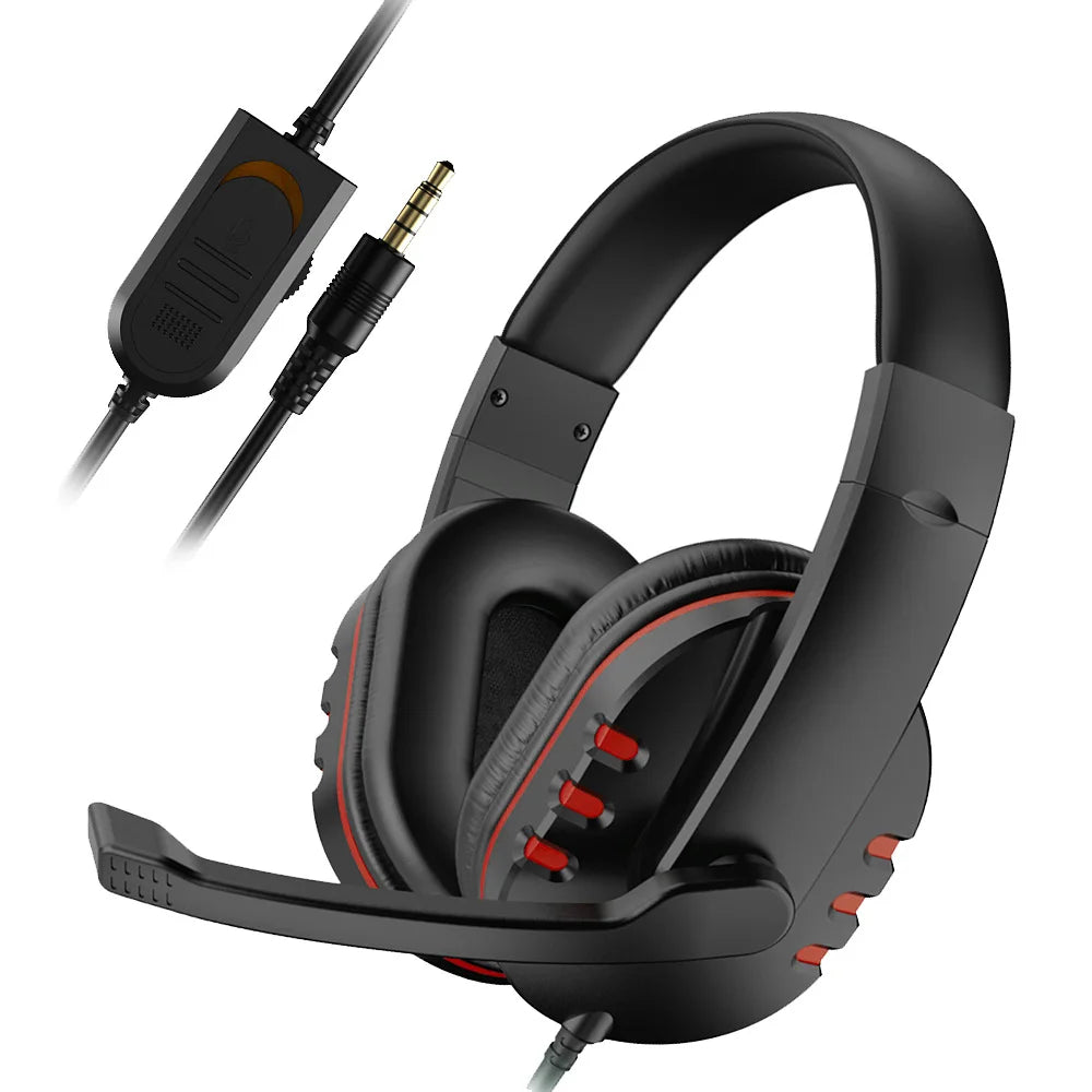 3.5mm Wired Gaming Headset – Stereo Headphones with Microphone & Volume Control
