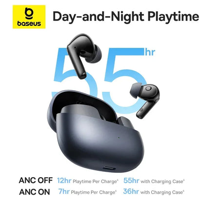 Baseus EP10 Pro ANC Earbuds – Bluetooth 6.0 Wireless Earphones with 50dB Adaptive ANC & LDAC