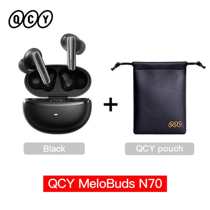 QCY MeloBuds N70 Wireless Earbuds – Adaptive ANC, Bluetooth 6.0, LDAC Hi-Res Audio & 50-Hour Battery