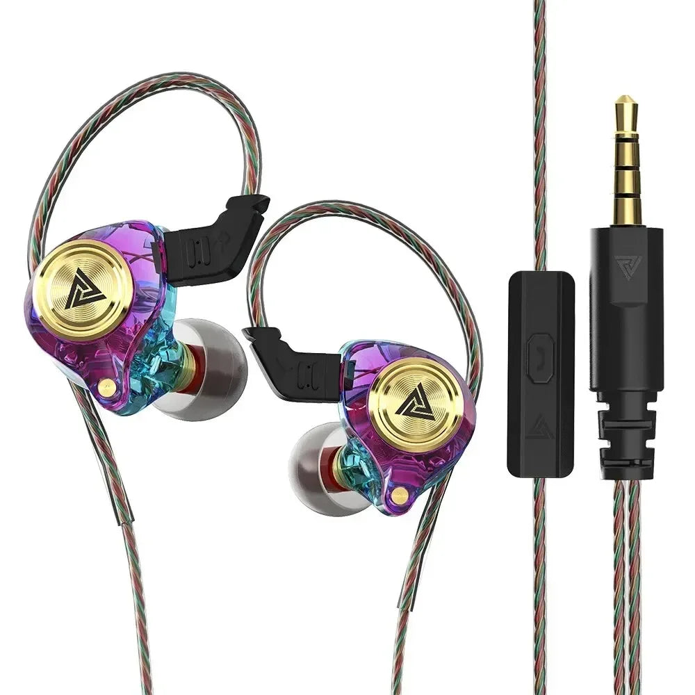 QKZ AK3 FiLe Wired Earphones – In-Ear HiFi Headphones with Microphone