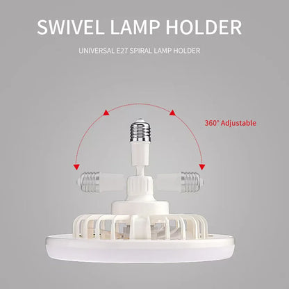 # 3-in-1 Rotatable Ceiling Fan with Light – Remote Control, E27 Bulb Base & Adjustable Design