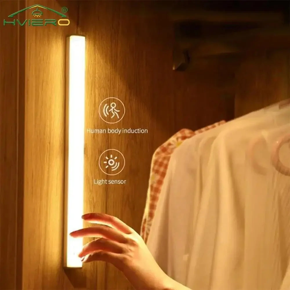 HVIERO 50cm Rechargeable Motion Sensor Light – USB-C? Magnetic LED Cabinet & Closet Light