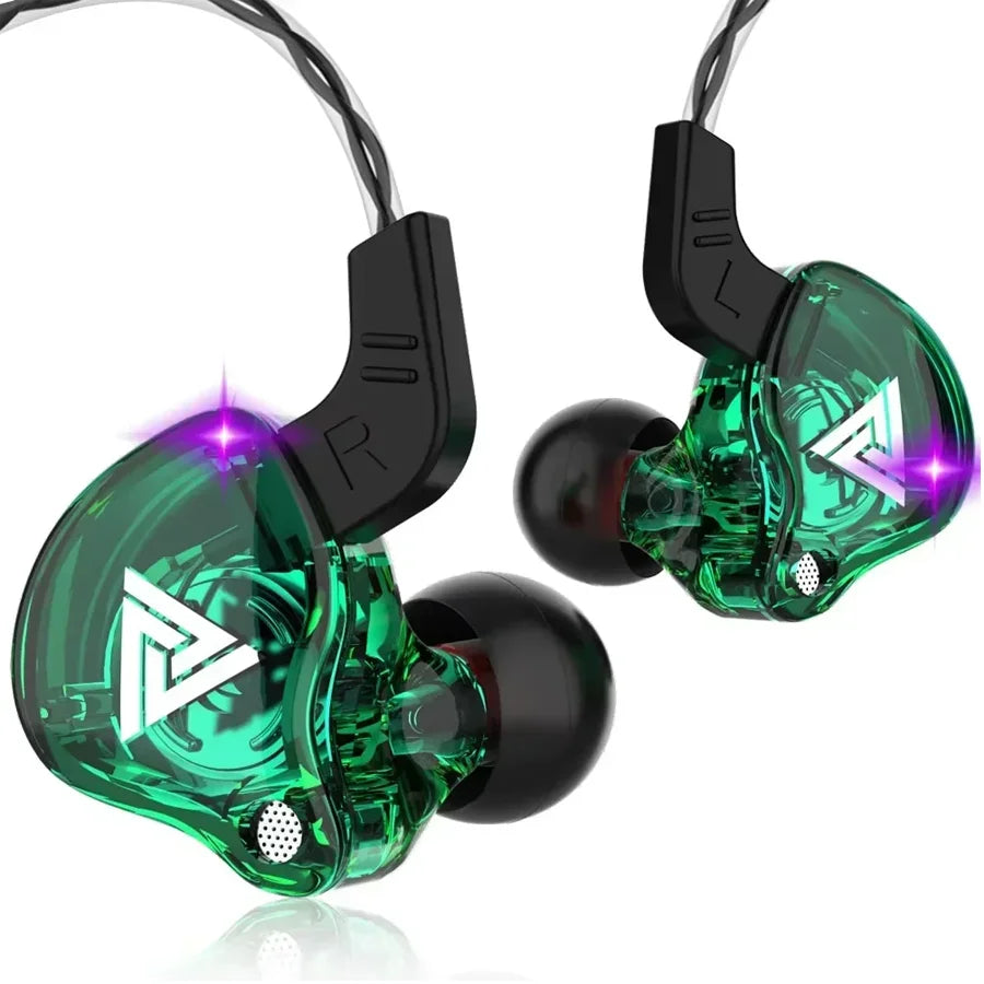 QKZ AK6 Wired Earphones – In-Ear Stereo Headphones with Dynamic Drivers & Microphone