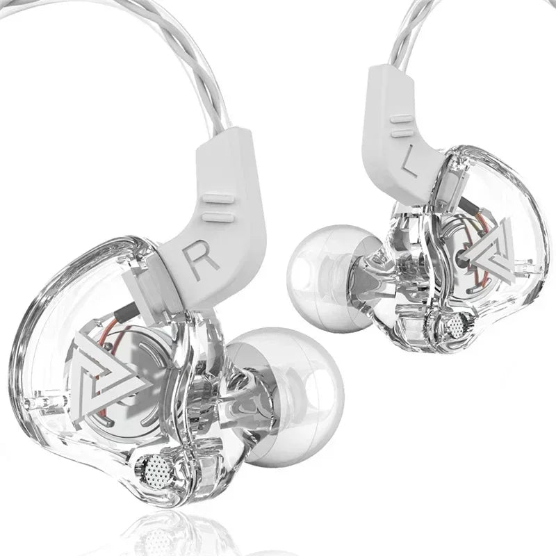 QKZ AK6 Wired Earphones – In-Ear Stereo Headphones with Dynamic Drivers & Microphone
