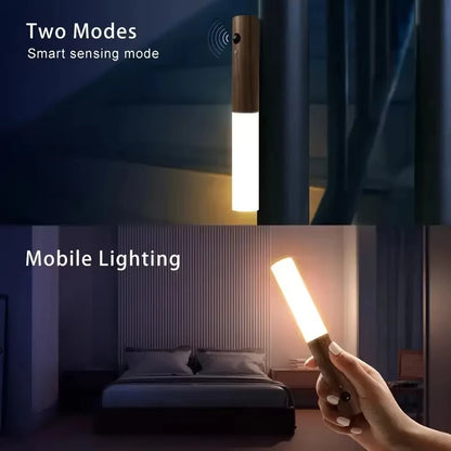 Rechargeable Magnetic Motion Sensor LED Night Light – Portable Wall Lamp for Hallway & Bedroom