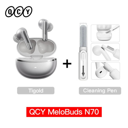 QCY MeloBuds N70 Wireless Earbuds – Adaptive ANC, Bluetooth 6.0, LDAC Hi-Res Audio & 50-Hour Battery