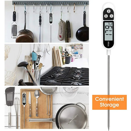 Stainless Steel Probe Food Thermometer – Digital Pen-Style Kitchen Thermometer for Cooking, Milk & Baking