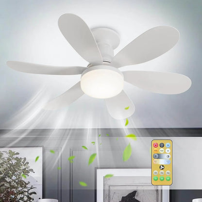 40W LED Ceiling Fan Light – Dimmable E27 Fixture with Remote Control, 85–265V