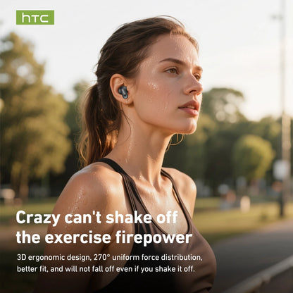 HTC NE79 TWS Bluetooth 6.0 Earbuds – AI Translation, ENC Noise Reduction & LED Display