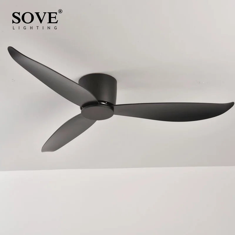 Low-Profile Modern BLDC Ceiling Fan – Remote-Controlled Ventilation Fan for Home