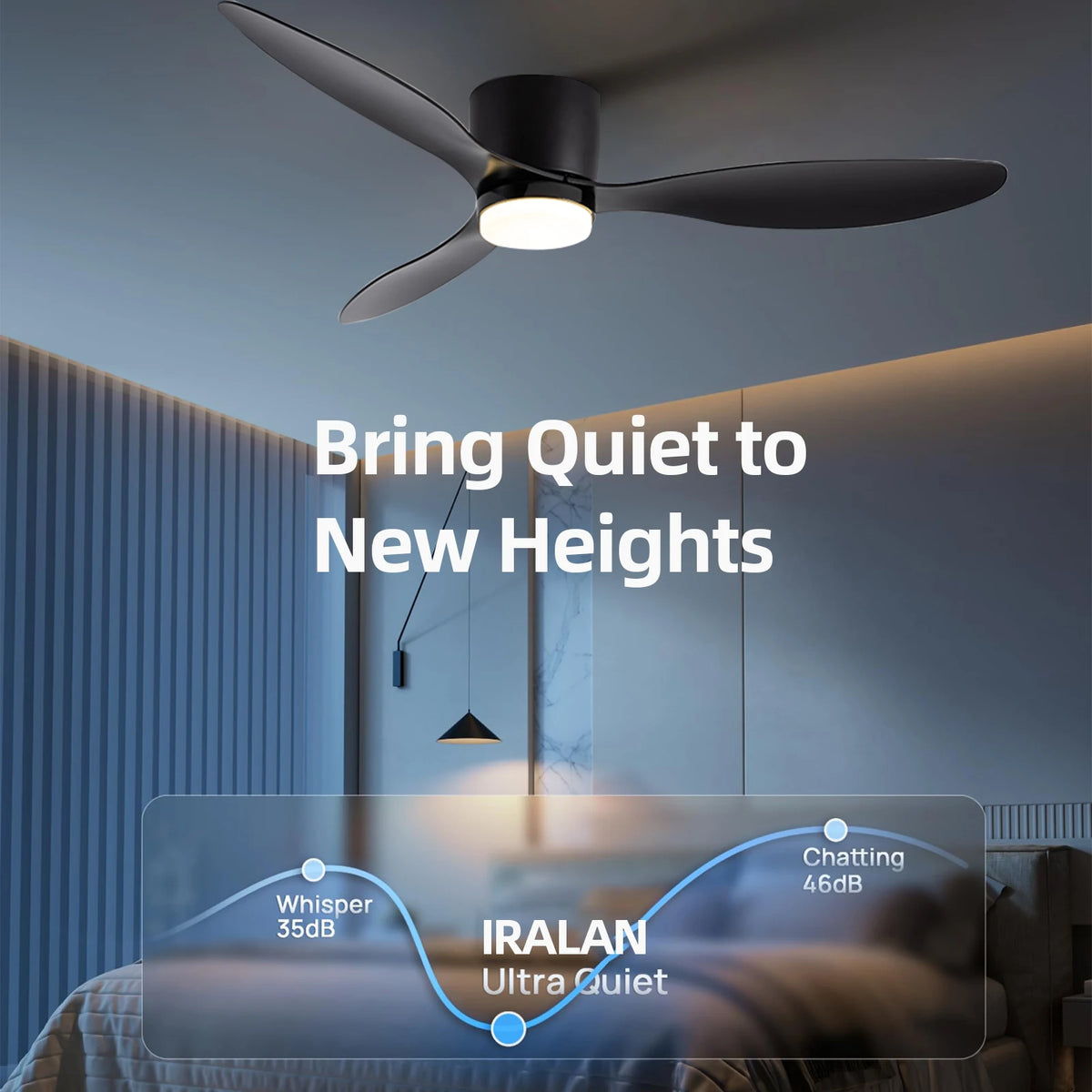 Modern BLDC Ceiling Fan with Light – 6-Speed Reversible Motor, 3CCT Lighting & Remote Control