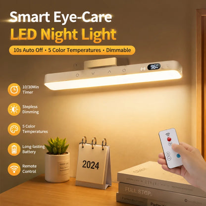 Magnetic USB Rechargeable LED Table Lamp – 5-Color Dimmable Reading & Night Light