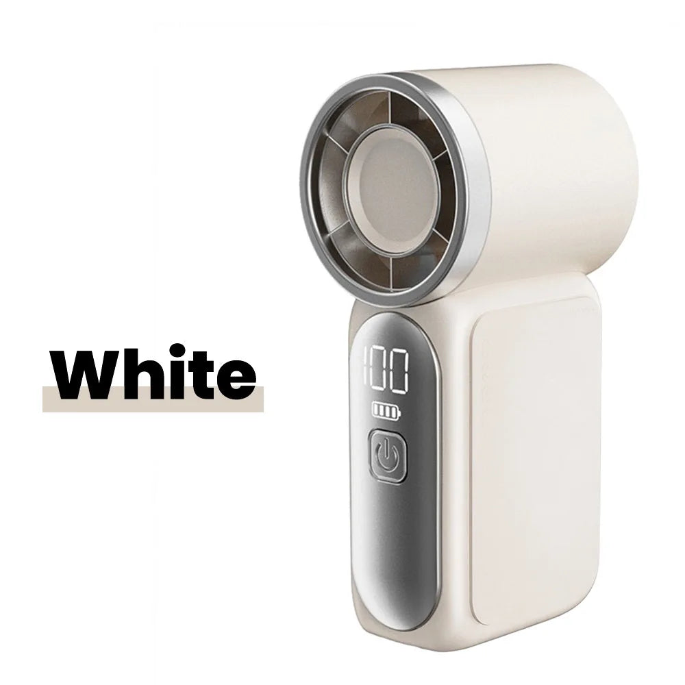 Portable Handheld Mini Fan – 5-Speed Rechargeable Fan with Type-C Charging & Digital Display