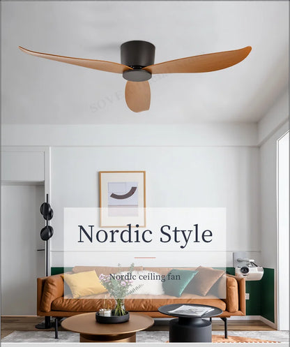Low-Profile Modern BLDC Ceiling Fan – Remote-Controlled Ventilation Fan for Home