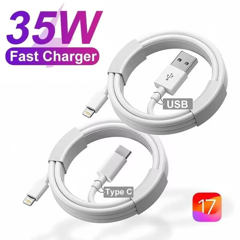 35W USB-C PD Fast Charging Cable – Type-C Charging & Data Cable for iPhone & Compatible Devices