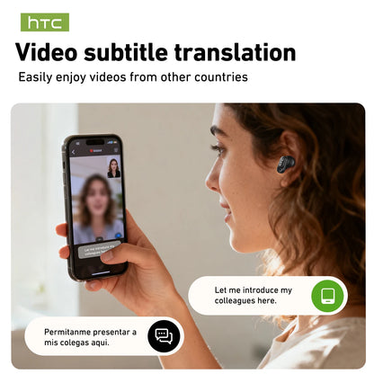 HTC NE79 TWS Bluetooth 6.0 Earbuds – AI Translation, ENC Noise Reduction & LED Display