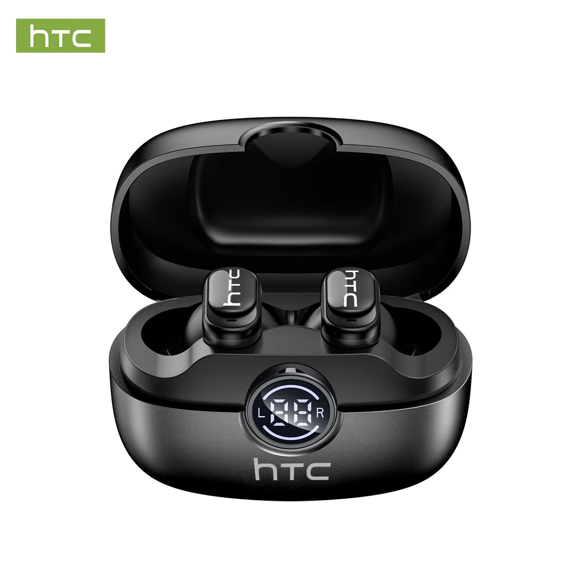 HTC NE79 TWS Bluetooth 6.0 Earbuds – AI Translation, ENC Noise Reduction & LED Display