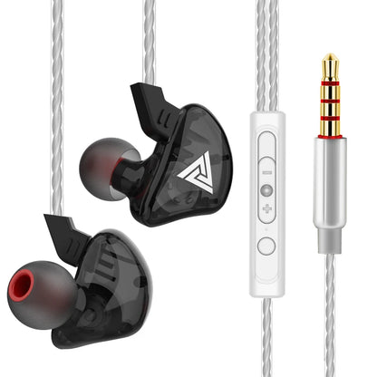 QKZ AK3 FiLe Wired Earphones – In-Ear HiFi Headphones with Microphone