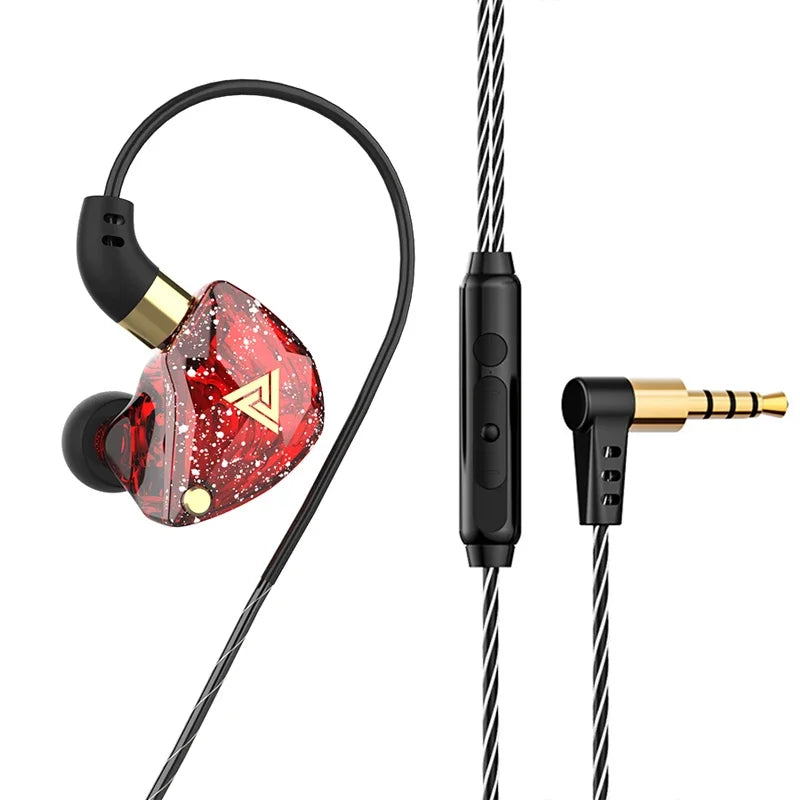 QKZ AK3 FiLe Wired Earphones – HiFi In-Ear Headphones with Microphone