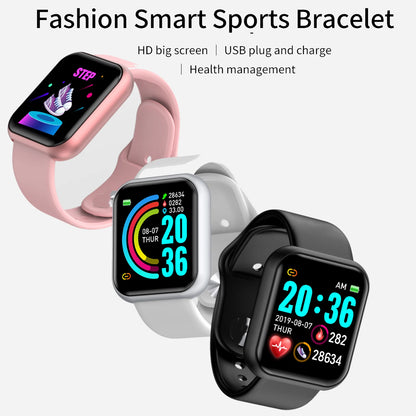 Y68 D20 Smartwatch – Fitness Activity Tracker with Step & Sleep Monitoring, Music Control & Alarm