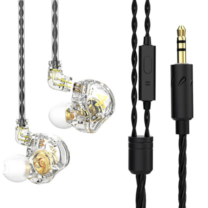 QKZ AK3 FiLe Wired Earphones – In-Ear HiFi Headphones with Microphone