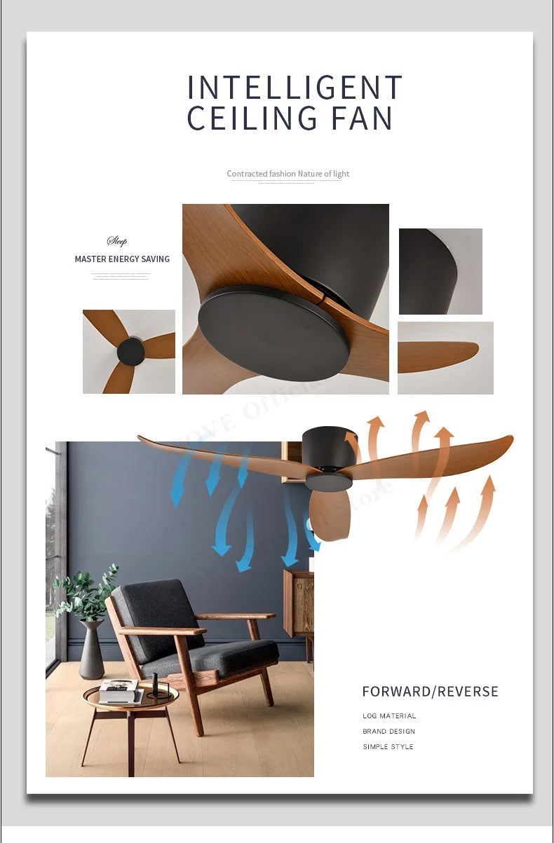 Low-Profile Modern BLDC Ceiling Fan – Remote-Controlled Ventilation Fan for Home