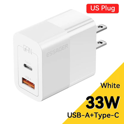 Essager 30W GaN USB-C PD Charger – Fast Charging Wall Adapter