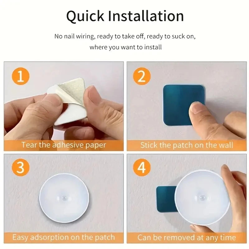 Rechargeable Motion Sensor Night Light – Wireless LED Lamp for Bedroom, Closet & Stairs