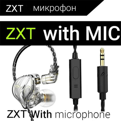 QKZ AK3 FiLe Wired Earphones – HiFi In-Ear Headphones with Microphone