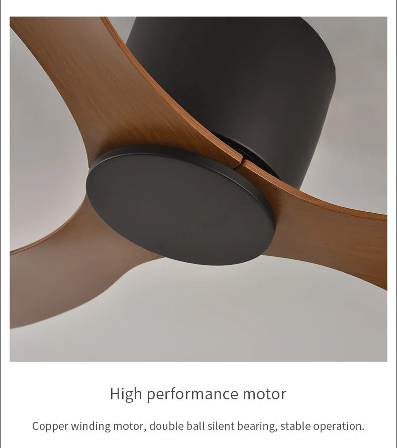 Low-Profile Modern BLDC Ceiling Fan – Remote-Controlled Ventilation Fan for Home