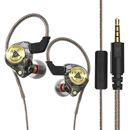 QKZ AK3 FiLe Wired Earphones – HiFi In-Ear Headphones with Microphone