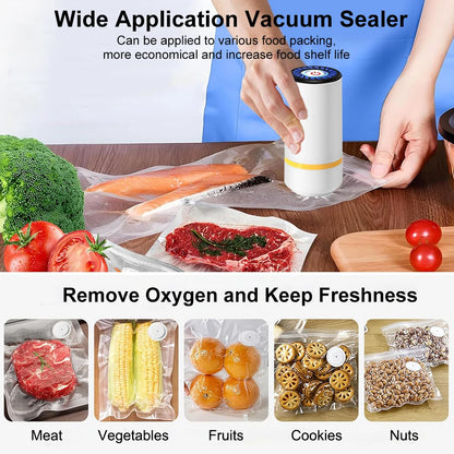 Mini Rechargeable Electric Air Pump – Automatic Vacuum Sealer for Food & Storage Bags