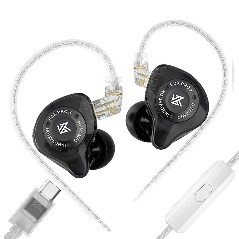 KZ EDX PRO X IEM Earphones – Wired HiFi In-Ear Monitors with 10mm Dynamic Driver & Microphone