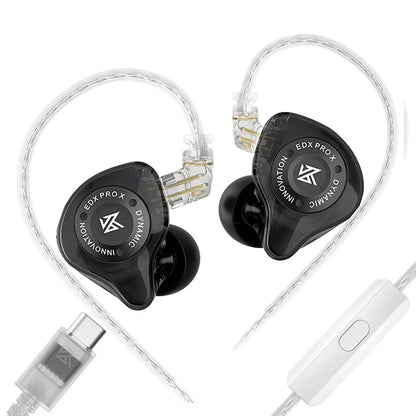 KZ EDX PRO X IEM Earphones – Wired HiFi In-Ear Monitors with 10mm Dynamic Driver & Microphone