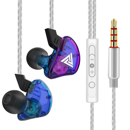 QKZ AK3 FiLe Wired Earphones – In-Ear HiFi Headphones with Microphone