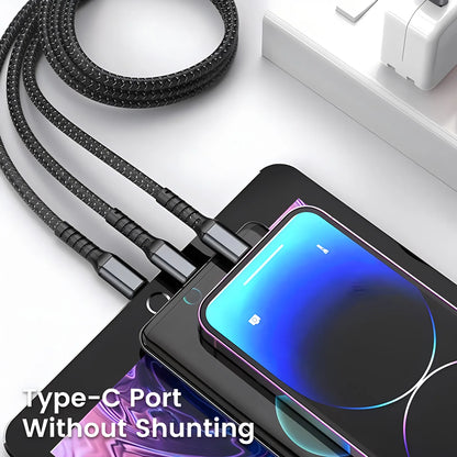 6-in-1 Car Charger Adapter – Dual USB-C Fast Charging with 3.1A Output & Digital Display
