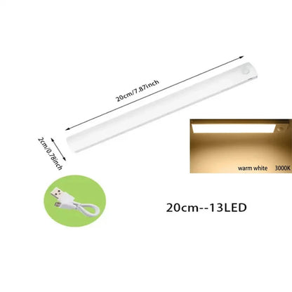 Ultra-Thin Rechargeable Motion Sensor LED Light – Wireless Cabinet & Wardrobe Lamp