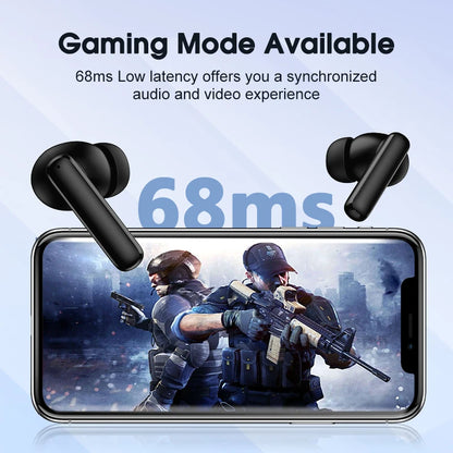 QCY T13 ANC Wireless Earbuds – Bluetooth 5.3 with 4-Mic ENC, Transparency Mode & 30-Hour Battery