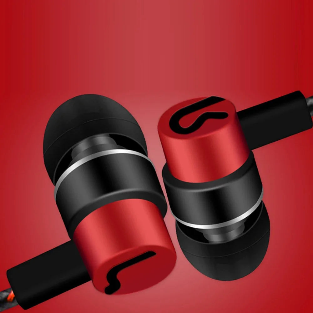 3.5mm Wired In-Ear Earbuds – Stereo Bass Headphones with Noise-Reducing Design