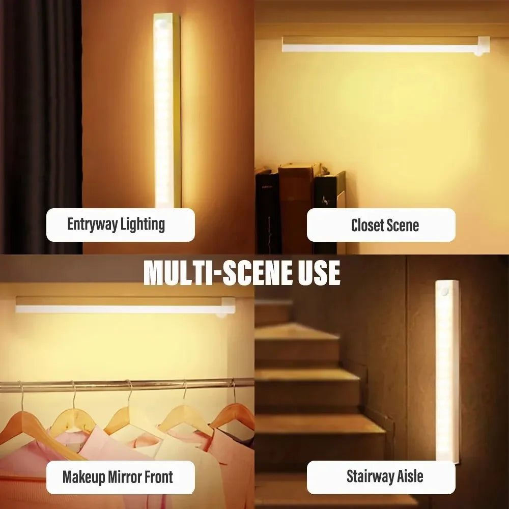 Pzsunly Rechargeable Motion Sensor Light – Type-C LED Cabinet & Wardrobe Light