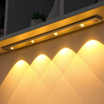 Ultra-Thin Rechargeable Motion Sensor LED Light – Wireless Cabinet & Wardrobe Lamp