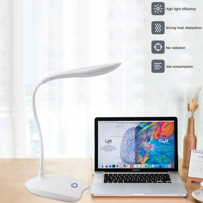 LED Desktop Desk Lamp – USB-Powered Reading Light for Bedroom, Study & Bedside