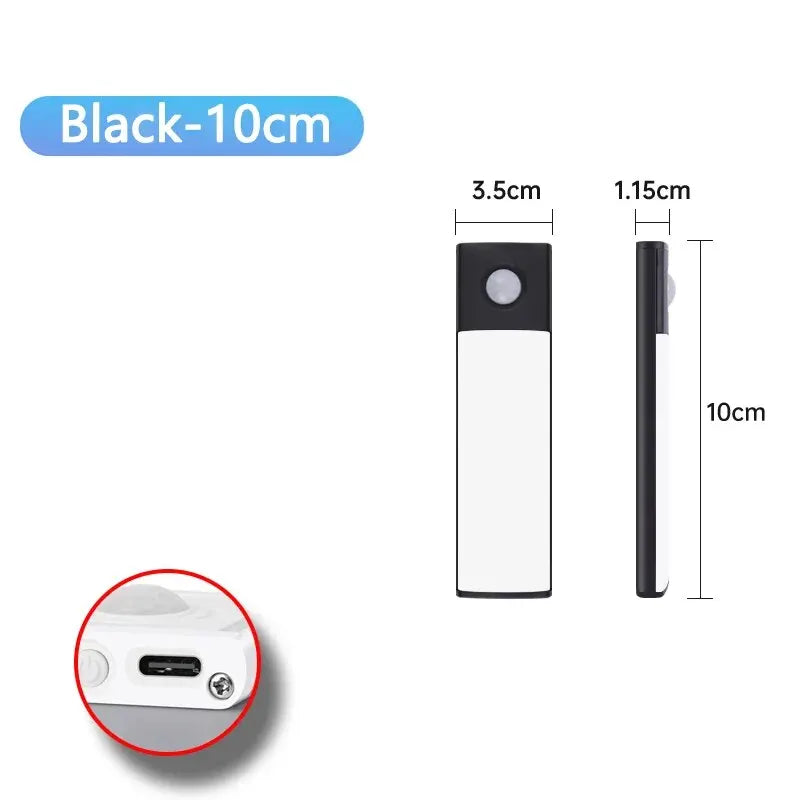 CENSHION USB-C Rechargeable LED Cabinet Light – Dimmable Motion Sensor Bar, 20–60cm