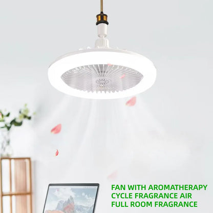 # 3-in-1 Rotatable Ceiling Fan with Light – Remote Control, E27 Bulb Base & Adjustable Design