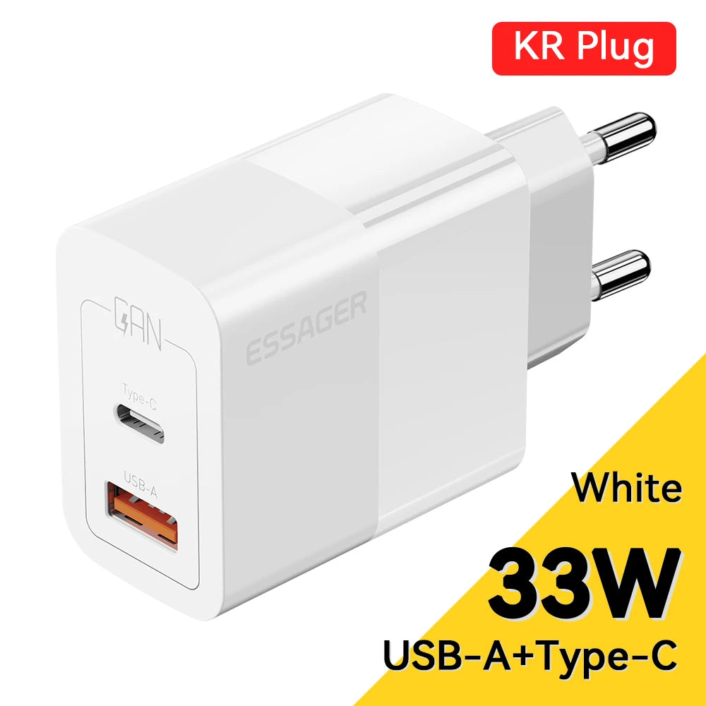 Essager 30W GaN USB-C PD Charger – Fast Charging Wall Adapter